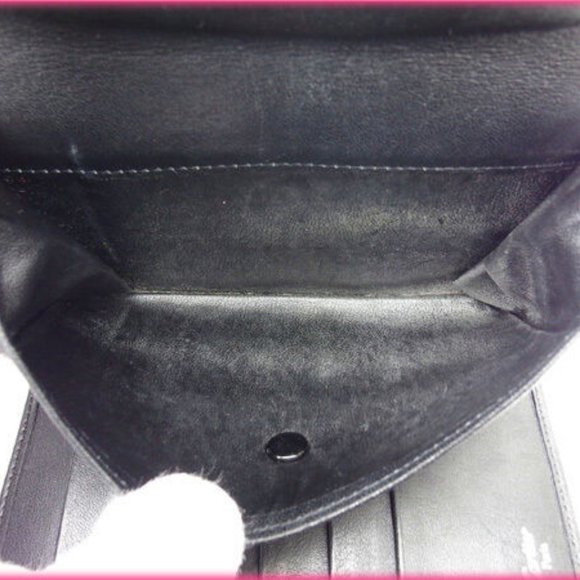 Cartier Wallet Purse Trifold Trinity Black Woman Authentic Used Y1609 - Picture 5 of 5